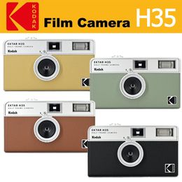 Connecteurs 2022 New Sell Hot Kodak Ektar H35 Malf-Frame Camera 35mm Film Camera Réutilisable Caméra de film avec lumière flash