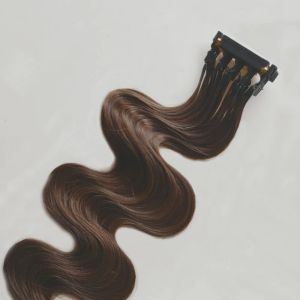 Connecteurs 20 G/Lot 4 # couleur 22 pouces deuxième génération 6D Extensions de cheveux vierges tissage corporel pour les outils de salon de coiffure