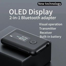 Connectoren 2in1 Bluetooth 5.0 Zending Receiver LCD -scherm Bluetooth -adapter voor tv/auto/Home/Computer HiFi -geluidskwaliteit
