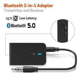 Connectoren 3,5 mm Jack Aux Stereo Audio Adapter Draadloze Bluetooth 5.0 Zender Ontvanger voor Lage Latency Dual Link voor Tv Home Stereos