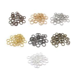 Connecteurs 4-12 mm ACCESSOIRES DIY MANUEL D'OUVENIR RING IRON Connexion Single Circle Bijoux Résultats 100pcs / Lot Drop Delivery Componen Dhore