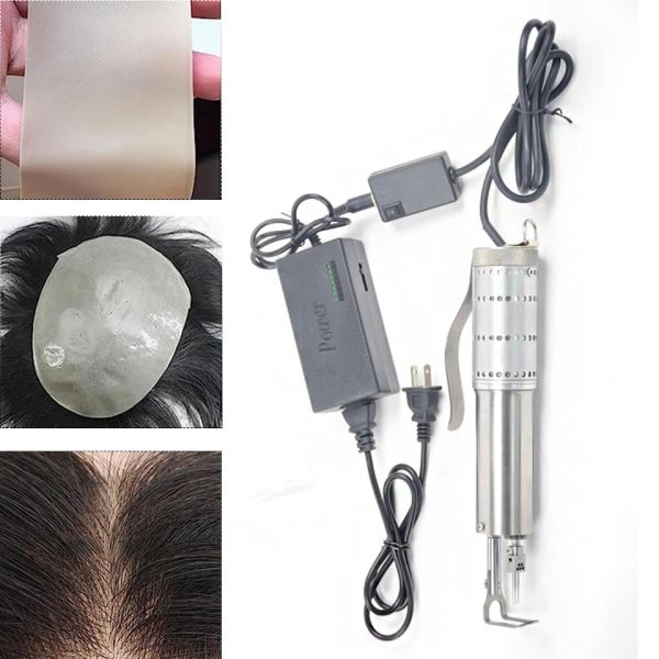 Máquina de inyección de cabello portátil con 5 agujas, conectores para pelucas, fabricación de pelucas de cuero cabelludo de PU y Material de encaje, inyección de cabello humano