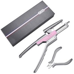 Connectoren 6D Haarextensiemachine Connector Haar Verwijder Plier Kit 2e generatie HUNS HAAR No-Trace Hair Extensions Tool GT Purple 230420