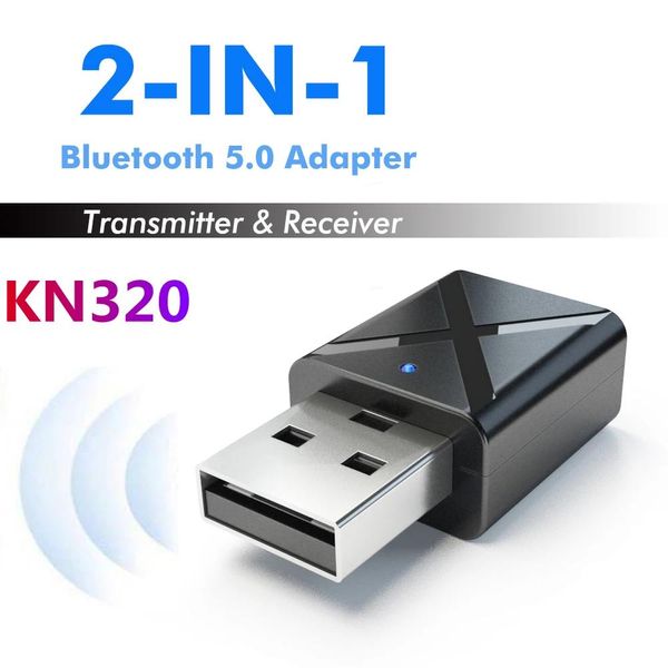 Conectores 70 unids/lote USB transmisor receptor inalámbrico Bluetooth5.0 Audio música estéreo adaptador Dongle para PC TV Bluetooth altavoz auriculares