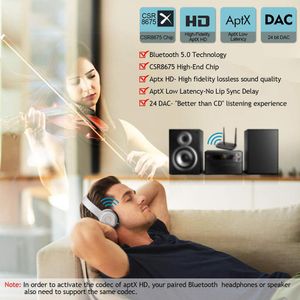 Connectoren 80 m lange afstand Bluetooth 5.0 audiozender ontvanger bypass Aptx Hd Ll Spdif Aux 3,5 mm draadloze adapter voor tv pc hoofdtelefoon