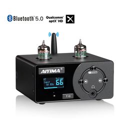 Connecteurs Aiyima T10 décodeur Audio Bt 5.0 Qcc3031tube préampli amplificateur de casque Rca Pcusb Atpx fibre optique coaxiale avec télécommande