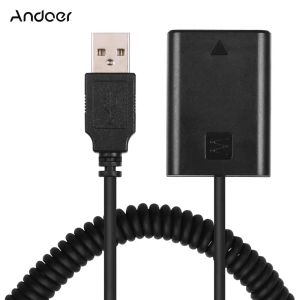 Connecteurs Andoer 5V USB NPFW50 Adaptateur de coupleur de batterie factice avec câble de ressort flexible pour Sony A7 A7II A7R A7S A7RII ILDC Camera