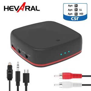 Connecteurs APTX HD Adaptateur sans fil 5.0 Émetteur de récepteur Bluetooth 2 en 1 Musique stéréo avec 3,5 AUX Jack pour les écouteurs d'ordinateur TV