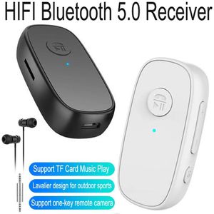 Connectors Bluetooth 5.0 Hifi Ontvanger Draadloze 3.5mm Aux Adapter Een Sleutel Afstandsbediening Camera Ondersteuning Tf-kaart Muziek Spelen