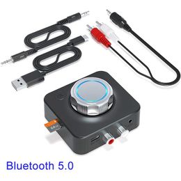 Connectoren Bluetooth 5.0 Ontvanger Zender Fm Stereo Aux 3.5mm Jack Rca Optische Draadloze Audio Adapter voor Tv Pc hoofdtelefoon