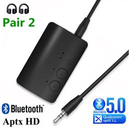 Connectoren Bluetooth-ontvanger Zender Bt 5.2 Aptx Hd Ll Rca 3,5 mm Jack Aux Draadloze audio-adapter Handsfree voor tv Auto Pc-hoofdtelefoon