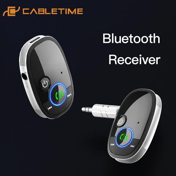 Cabletime – connecteurs Bluetooth 5.0, récepteur Aux, Assistant vocal, batterie longue, boutons multiples pour haut-parleur de voiture, petite taille Bl20