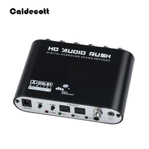 Connectoren Caldecott 5.1 CH Audio Decoder SPDIF Coaxiaal naar RCA DTS AC3 Optische digitale versterker Analoge converte versterker HD Audiorush