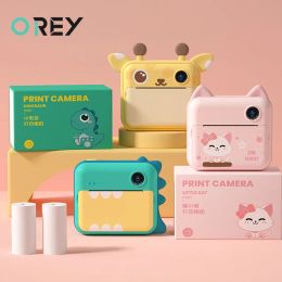 Connecteurs Enfants Caméra instantanée Caméra imprimé pour les filles Caméra pour enfants instantanée avec thermale photo Toys Toys pour cadeaux d'anniversaire