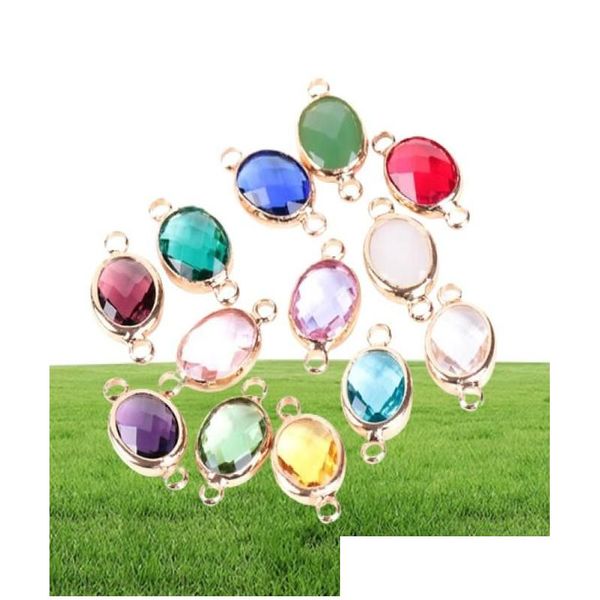 Conectores Csja 10 unids mujeres moda Austria cristal cristal cuentas sueltas para encanto gargantilla pulsera pendientes collar DIY joyería Mak Dhdup