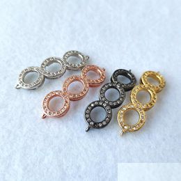 Connecteurs Cz Micro Pave Charm Ring Cercle Connecteurs Accessoires Pour Faire Bracelet À Bricoler Soi-Même Collier Bijoux Trouver Ct553 Drop Delive Dh3Kn