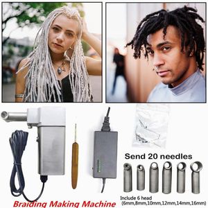 Conectores Enchufe de la UE Mini portátil de mano Deadlocs Crochet Trenzado que hace la máquina para rápido fácil DIY Dreadlocks Trenzado Extensiones de cabello 230906