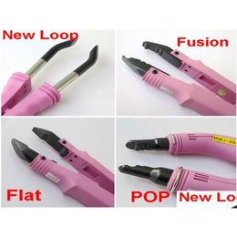 Connecteurs Fusion Hair Extension Iron Connecteur Kératine Outils de liaison HEAUX Extensions professionnelles à quatre chutes Produits Accesso Dhgm9