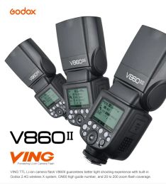 Connecteurs Godox Ving V860II V860IIS ETTL HSS 1/8000 Liion Battery Speedlite Flash pour Sony Canon Nikon DSLR