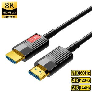 Connectoren HDMI-kabel Glasvezel AOE-kabel HDCP HDMICompatibele verlenging 2.1 8K 60Hz 4K 120Hz VRR HDR10+ eARC voor HDTV PS5 XBox Switch Pr