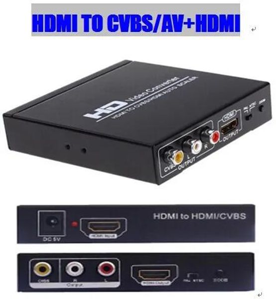 Conectores HDMI a RCA /AV/CVBS y convertidor HDMI dos distribuidores con salida AV HDMI Splitter