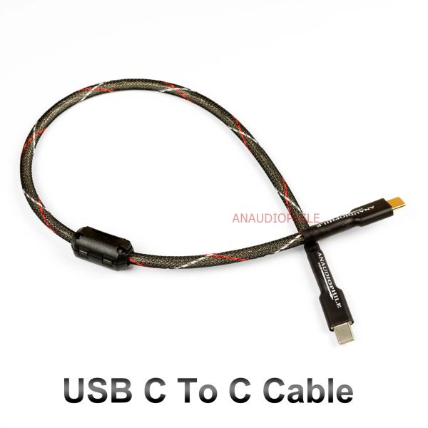 Connecteurs HIFI USB C à C Cable Sliver Platé USB Type C TO C Câble de données audio 5n Téléphone mobile DAC