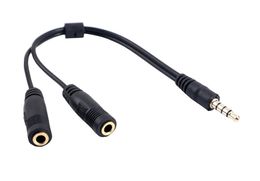 Connectoren Hot Audio Conversion Cable 3.5mm Mannelijk naar Vrouwelijke Hoofdtelefoon Jack Splitters Audio Adapter