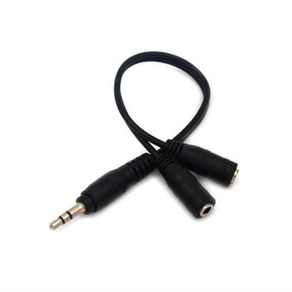 Conectores Cable de conversión de audio caliente 3.5 mm Macho a hembra Conectores de auriculares Divisor Adaptador de audio