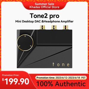 Connecteurs Khadas Tone2 Pro DAC ampli d'amplificateur de bureau portable Amplificateur Balanced RCA HIFI Audio 4.4 / 3,5 mm Prise en charge de la sortie BT5.0