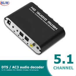 Connectors KLW 5.1 CH Audio Daecoder coaxiaal naar RCA DTS AC3 Optische digitale versterker Analoge converte versterker HD Audiorush
