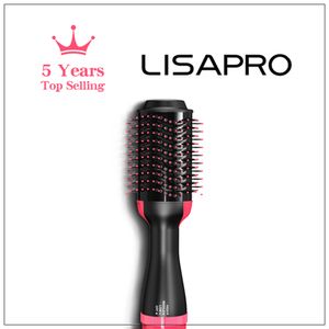 Connecteurs LISAPRO Air Brush One Step Sèche-cheveux Volumizer 1000W Blow Soft Touch Rose Styler Cadeau Bigoudi Lisseur 230509