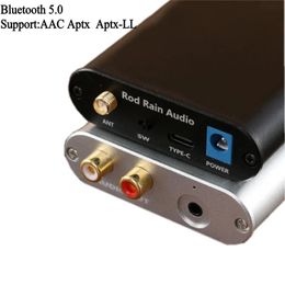 Conectores Sin pérdidas Hifi Qcc3008 Aptx Aac Bluetooth 5.0 Adaptador de receptor de audio inalámbrico 3,5 m Salida Rca para auriculares