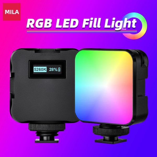 Connecteurs Mila Portable Video Light RVB Sunset LED lampe pour photographie coloré Vlog Mini Fill Light pour smartphone dslr srr Camera