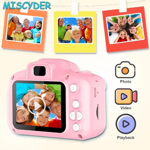 Conectores Mini cámara fotográfica de dibujos animados para niños, pantalla HD de 2 pulgadas, cámara digital para niños, grabadora de vídeo, videocámara, juguetes para niños, regalo de cumpleaños