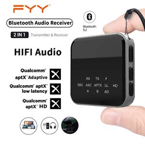 Connecteurs Nouveaux 2 en 1 HIFI Bluetooth 5.2 APTX HD Récepteur récepteur sans fil 3,5 mm AUX OPTICAL APTX LL Adaptateur pour le système stéréo TV de voiture