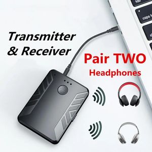 Connecteurs Nouveau émetteur Bluetooth récepteur audio sans fil AUX BLUETOOTH 5.0 Adaptateur pour PC TV Car Music Dual Sender Receptor Adaptador