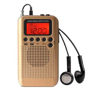 Connecteurs Radio Am Fm portable avec réveil, minuterie de sommeil, réglage numérique, radio stéréo avec prise casque 3,5 mm pour la marche et le camping