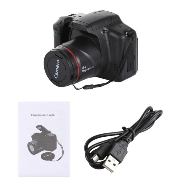 Conectores Cámara digital portátil Mini videocámara Cámara de video Full HD 1080p Zoom 16x Interfaz Av Sensor Cmos de 16 megapíxeles Trampas fotográficas