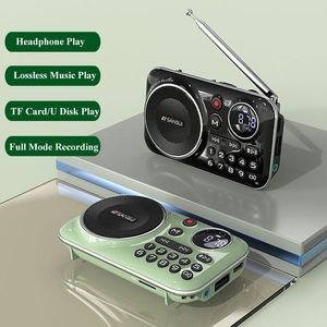 Conectores Mini Radio portátil Receptor Fm de bolsillo Bluetooth5.0 Altavoz Hifi Tf/u Disco Reproductor de música Mp3 Soporte Grabación Auriculares Reproducir