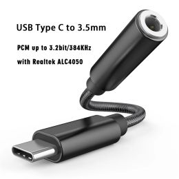 Connectoren realtek ALC4050 PCM 32bit/384K digitale audioconverter DAC USB Type C tot 3,5 mm headset jack aux adapter decoder OFC puur koper