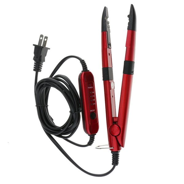 Conectores Salone mini Extensión del cabello Fusion Iron Heat Connector Red Black Loof Connector Temperatura ajustable Herramientas de unión de queratina 230807