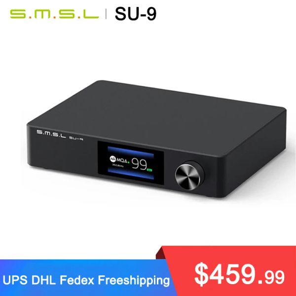 Connecteurs SMSL SU9 MQA AUDIO DAC ES9038PRO XMOS DSD512 PCM768KHZ32BIT BLUETOOTH 5.0 UAT LDAC USB DÉCODER DE SORTIE BALANCÉE / SU9N SH9 DA9