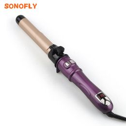 Connectoren Sonofly 28 mm 32 mm elektriciteit Haar krultje automatische rotatie krul ijzers met LCD -temperatuurregeling 100 tot 230 JF 192 230509