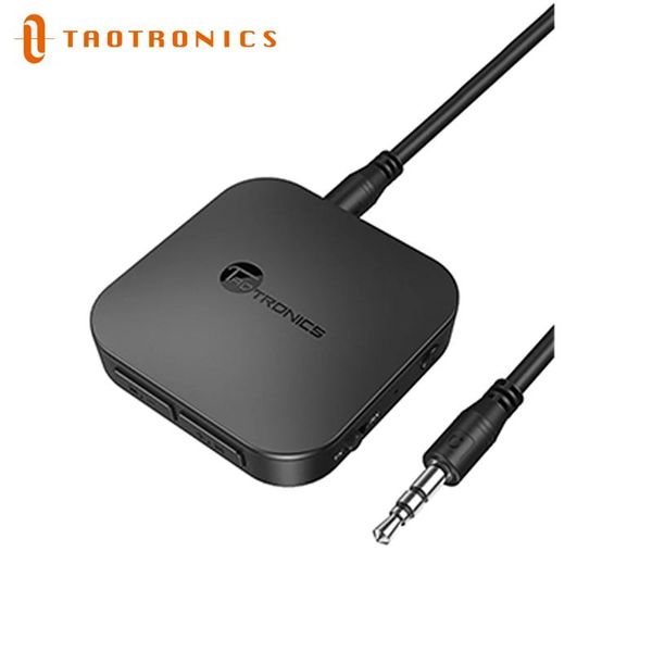 Conectores Taotronics Adaptador inalámbrico Bluetooth 5.0 Transmisor Receptor 3,5 mm Auxrca Audio Home Music Streaming Aptx Adaptador de baja latencia