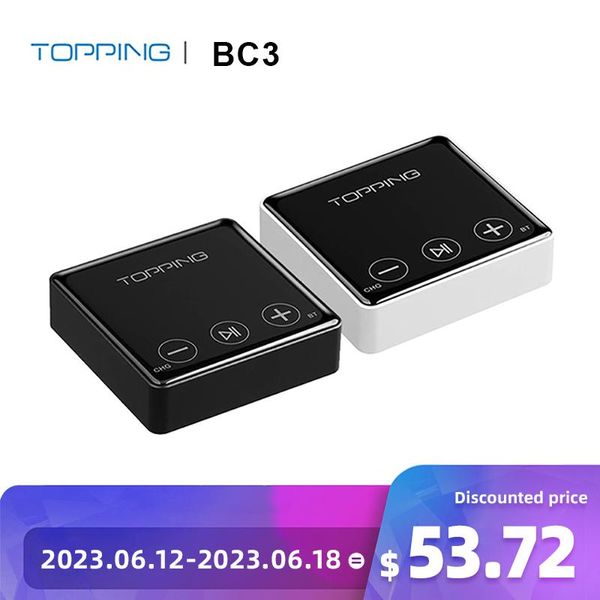 Conectores Topping Bc3 Receptor Bluetooth Ldac 24 bits 96khz Sbc/aac/aptxhd Csr8675 Es9018q2c Amplificador de auriculares Salida de línea Receptor auxiliar para coche