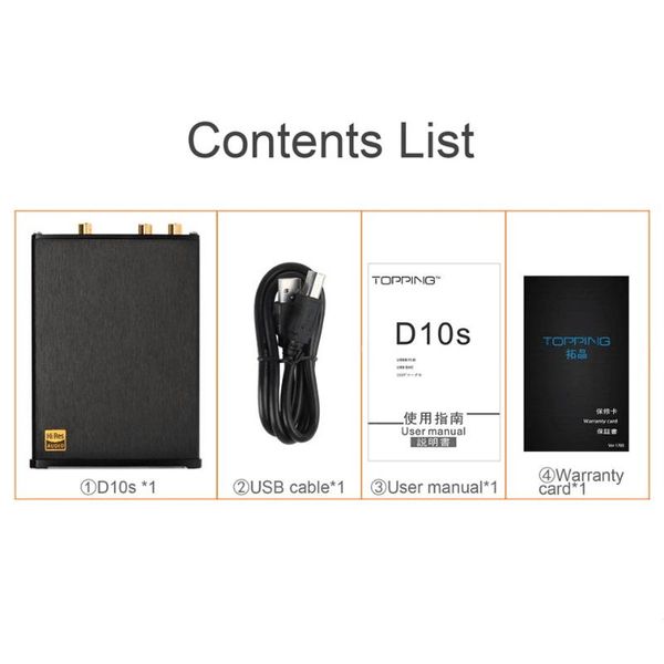 Connecteurs Topping D10S embauche Mini USB DAC XMOS XU208 ES9038Q2M PCM384KHZ DSD256 DÉCODER HIFI AUDI