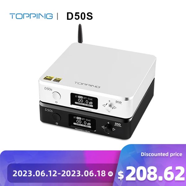 Connecteurs Topping D50S HIFI USB DAC ES9038Q2M