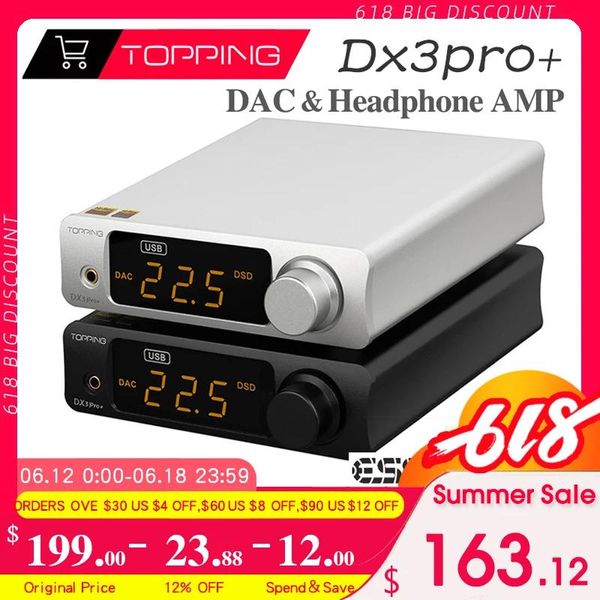 Conectores Topping Dx3pro+ Decodificador De Música De Audio Digital Usb Dac Amplificador De Auriculares Hifi Equilibrado Es9038q2m Bluetooth Ldac Dsd Dx3 Pro Plus