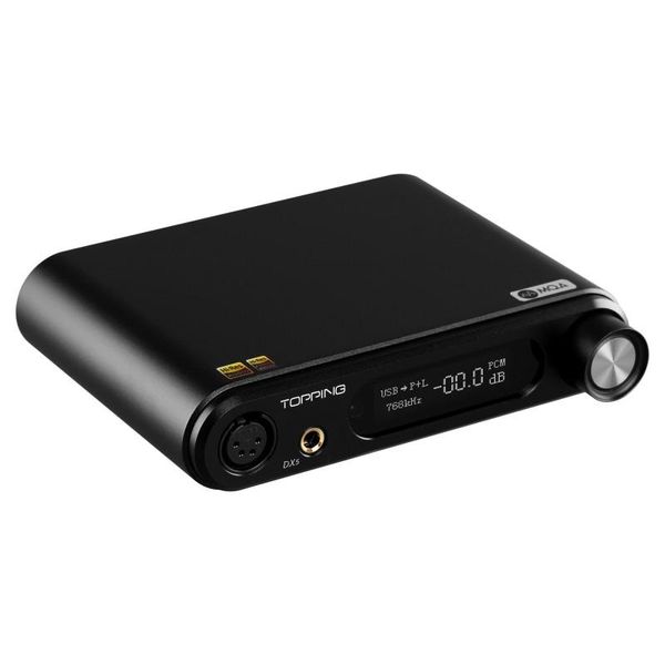 Conectores Topping DX5 DAC Dual ES9068AS Bluetooth LDAC Decoder AMP NFCA Amplificador de auriculares Balancado Preamplificador