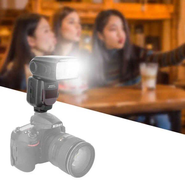 Conectores Triopo TR950 Luz de flash Flash Multifunción Rotable Speedlite con 3 modos de flash receptor controlado por luz